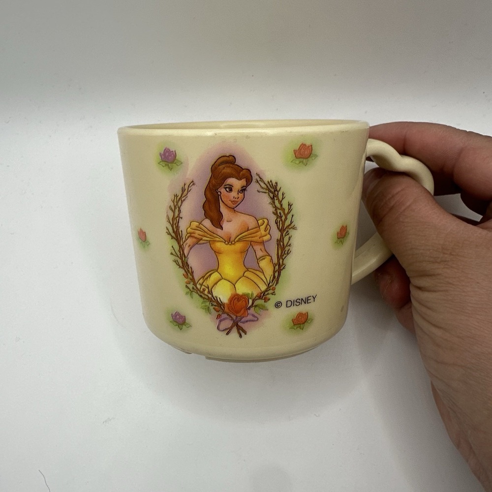 vintage Disney "Beauty and the Beast" Belle melamine mug